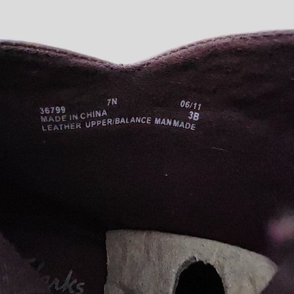 NIB CLARK'S "WISH MOOD" Brown Leather Ankle Boots IN BOX Size 7 - Picture 10 of 12